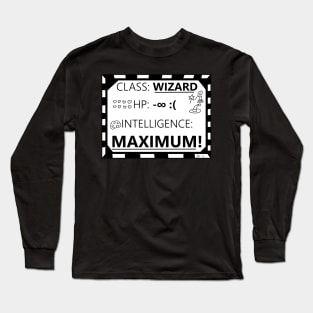 Wizarding Diploma Minus Infinity HP and Maximum Intelligence Long Sleeve T-Shirt